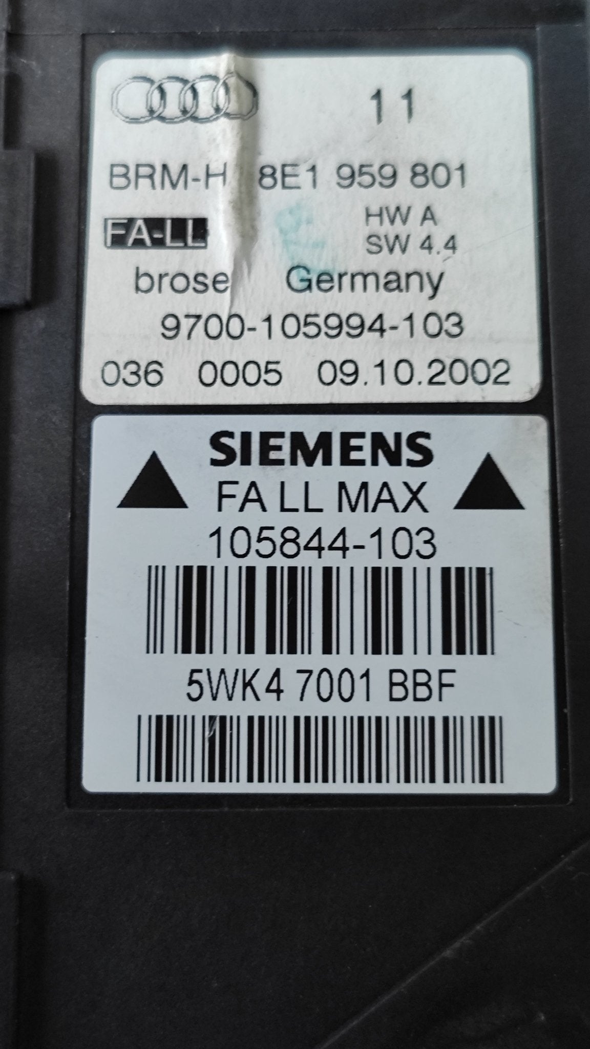 0130821765 8E1959801 NUOVO Motorino alzavetro anteriore destro Audi A4 - Debiautomotive