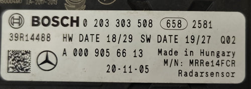 0203303508 A0009056613 Radar anteriore Mercedes - Benz Classe A W177 - Debiautomotive