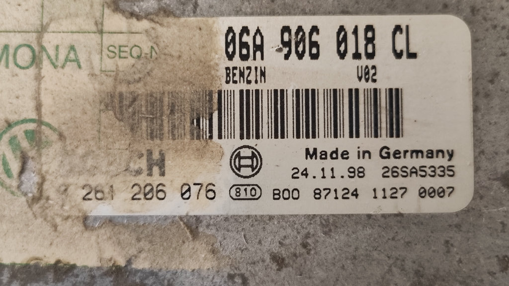 0261206076 06A906018CL Centralina Motore 3.8.5 VW Golf4 1.8B - Debiautomotive