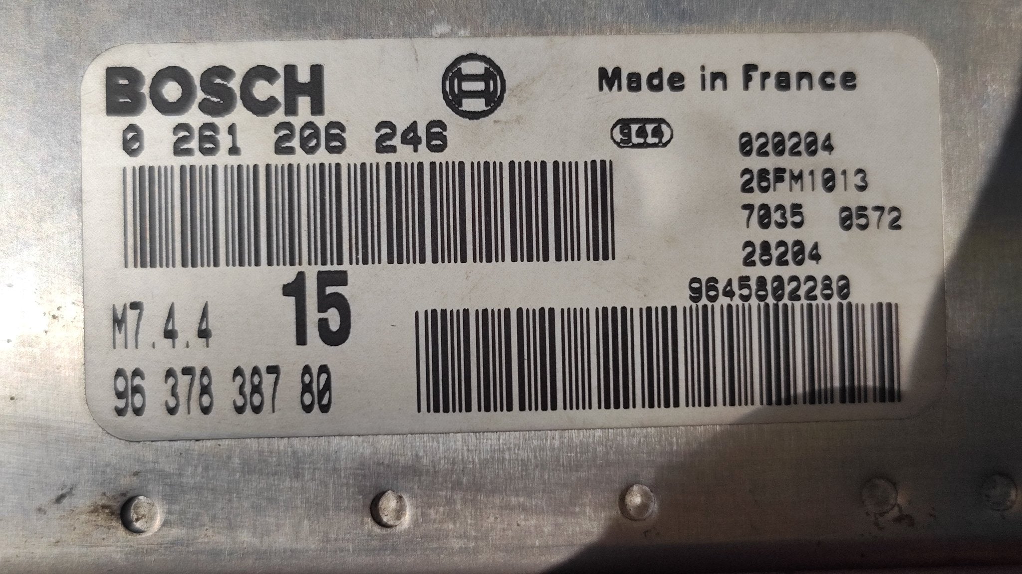 0261206246 9637838780 Centralina motore Citroen Saxo 1.1B - Debiautomotive