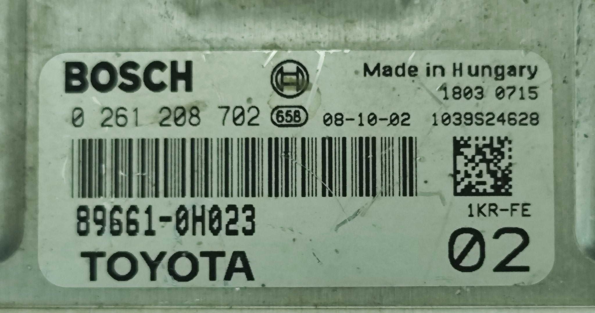0261208702 89661 - 0H023 Centralina motore Toyota Aygò Citroen C1 Peugeot 107 1.0B - Debiautomotive