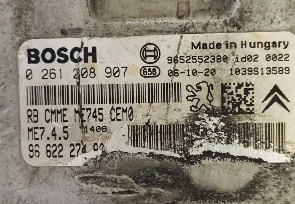 0261208907 ME7.4.5 Centralina motore Citroen C2 1.6B - Debiautomotive