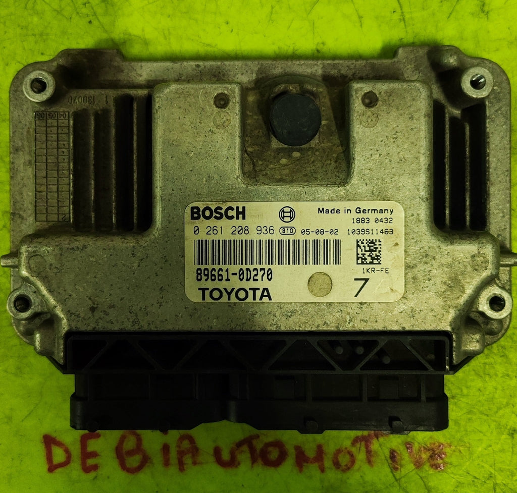 0261208936 89661 - 0D270 Centralina motore Toyota Yaris 1.0B - Debiautomotive
