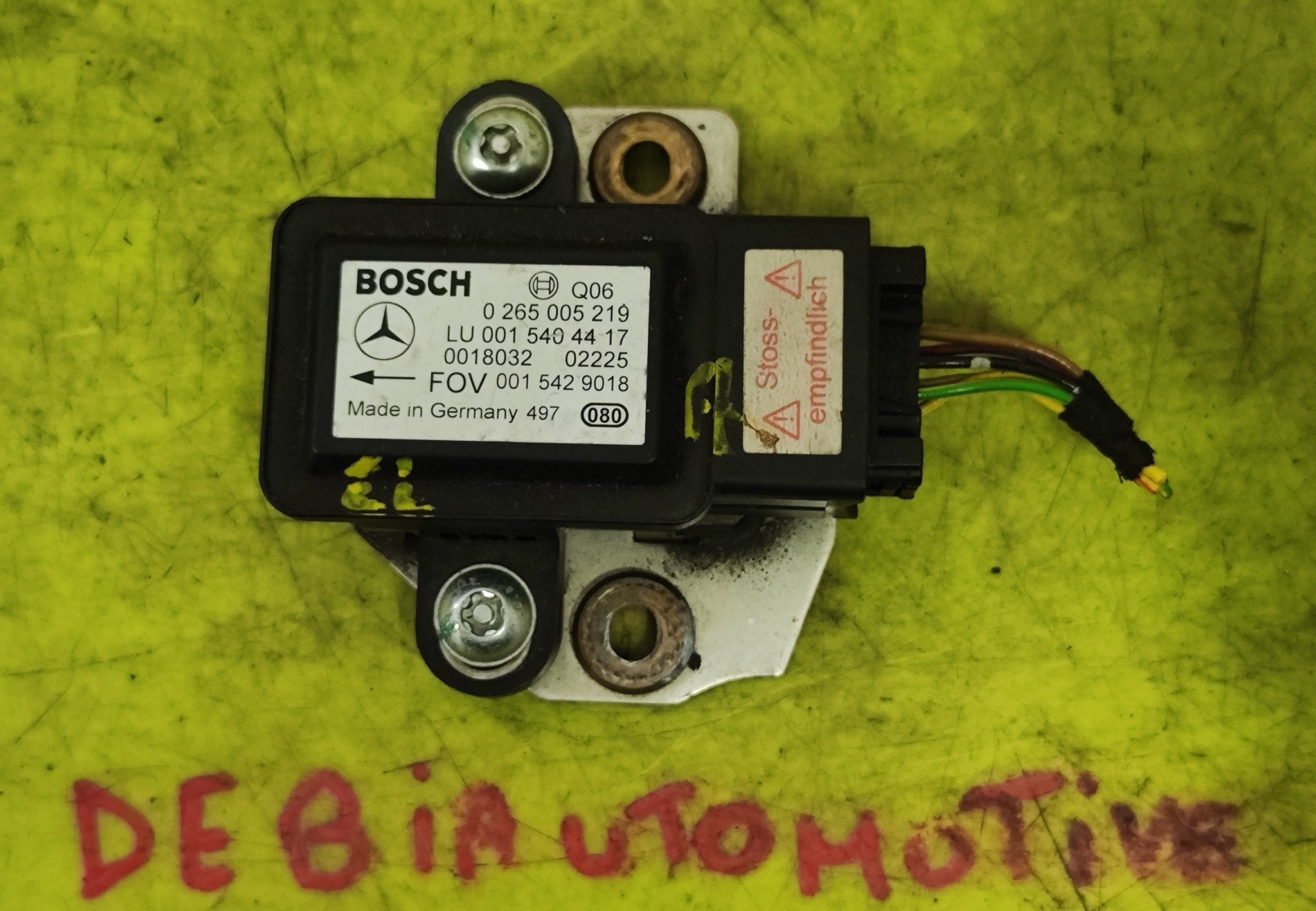 0265005214 0015404417 Sensore imbardata Mercedes - Benz Classe A W168 - Debiautomotive