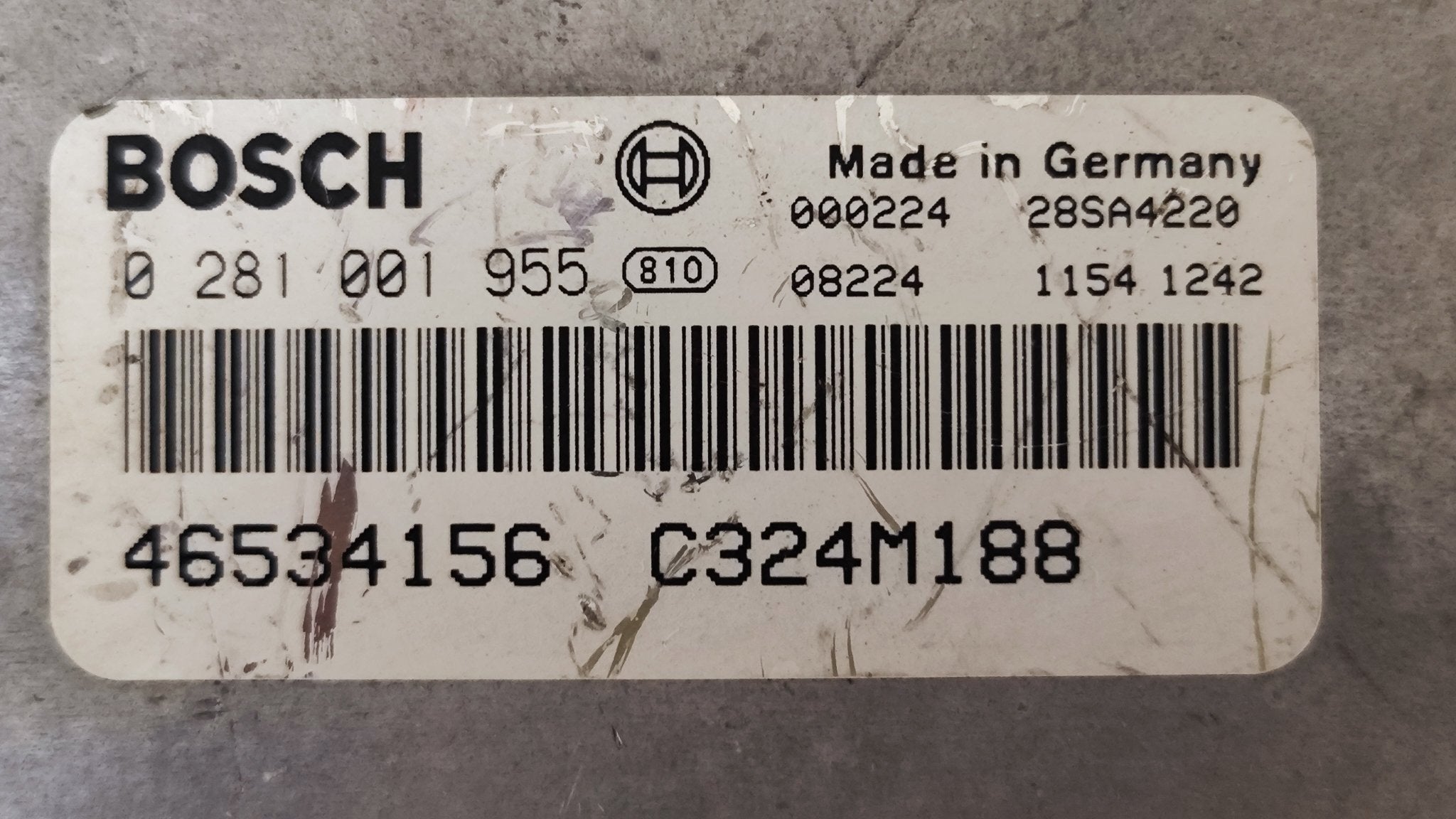 0281001955 46534156 Centralina motore Fiat Punto 1.9JTD - Debiautomotive