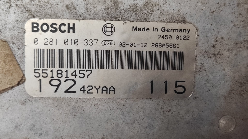 0281010337 55181457 centralina motore Fiat Stilo 1.9JTD - Debiautomotive