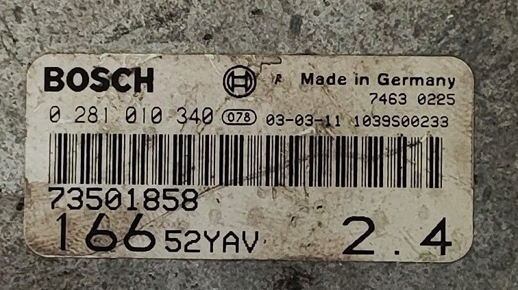 0281010340 76501858 Centralina Motore Alfa Romeo 166 2.4JTD - Debiautomotive