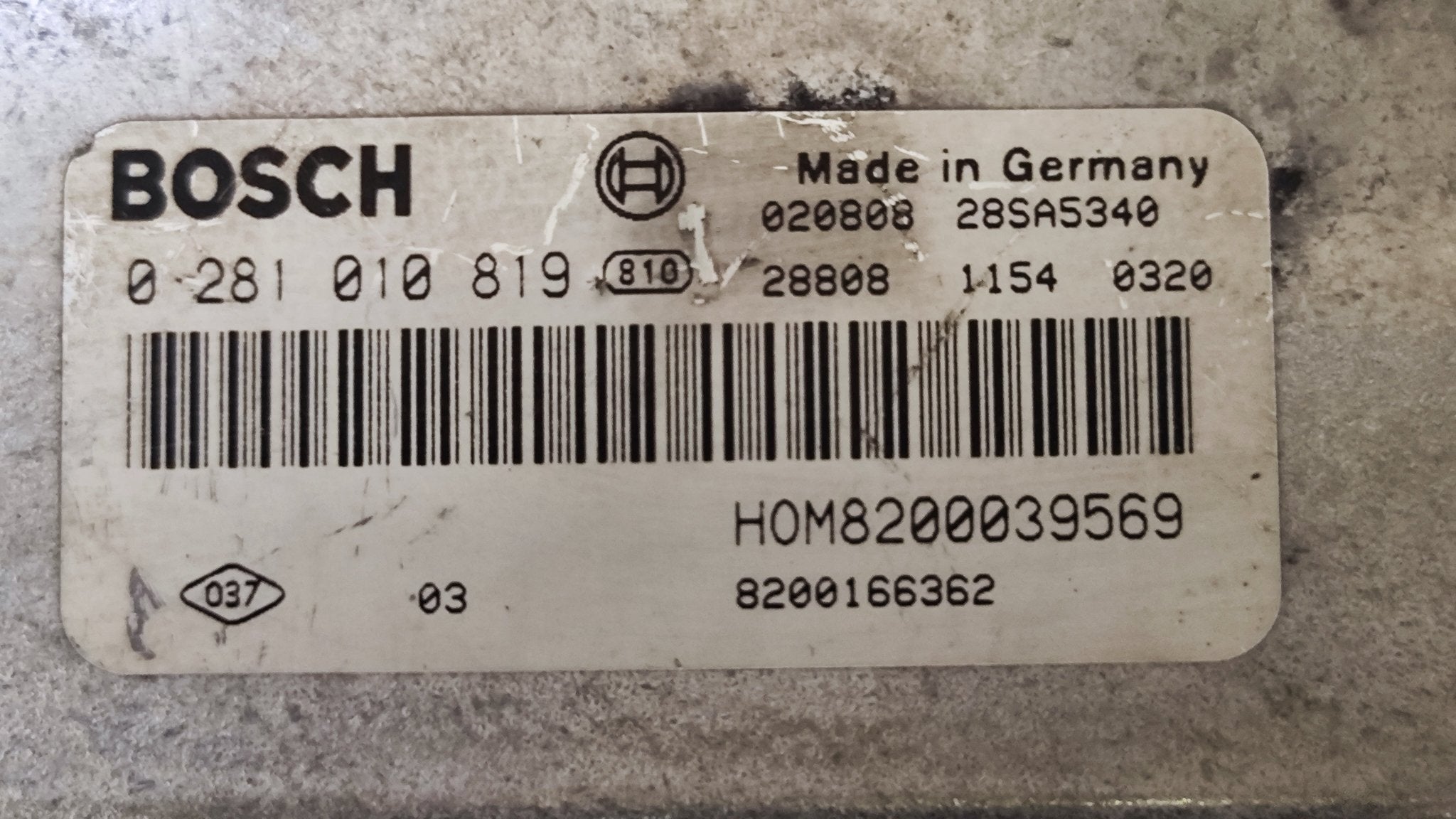 0281010819 Centralina motore Renault Megan Scenic 1.9DCI - Debiautomotive