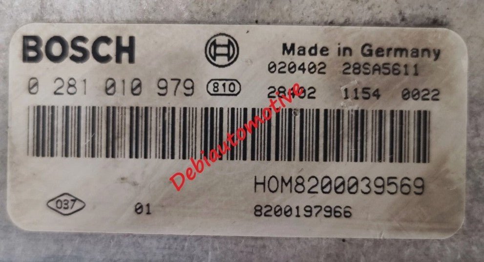 0281010979 Centralina Motore Renault Scenic 1.9DCI EDC15C3 - 4.13 - Debiautomotive