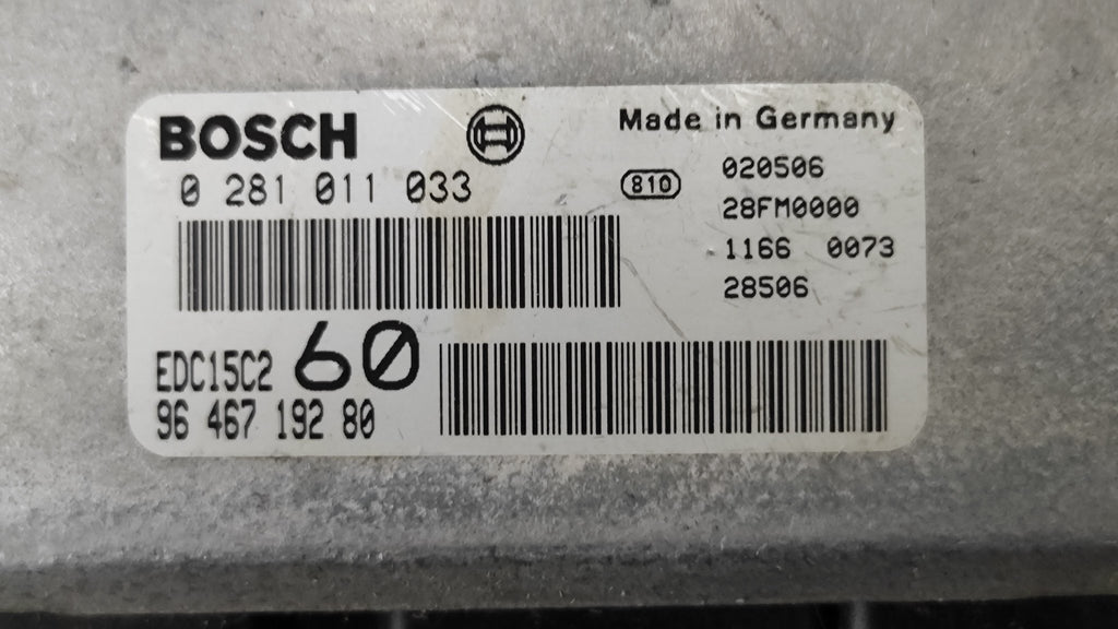 0281011033 9646719280 ECU Lancia Phedra Fiat Ulysse Citroen C8 - Debiautomotive