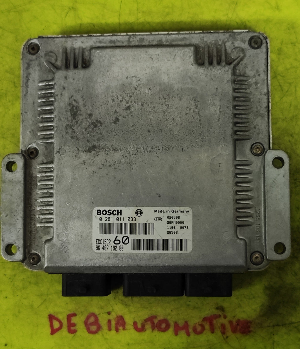 0281011033 9646719280 ECU Lancia Phedra Fiat Ulysse Citroen C8 - Debiautomotive