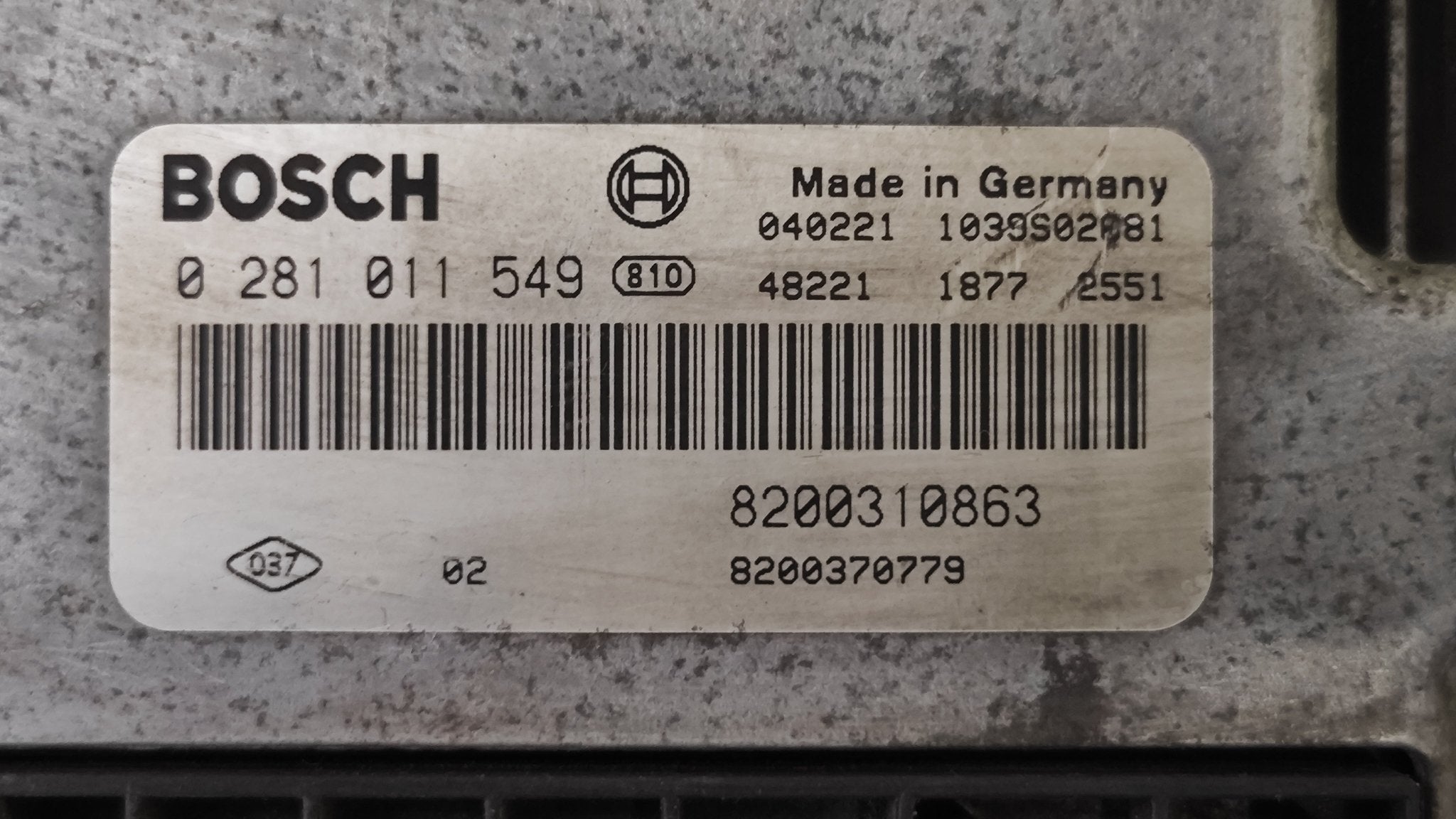 0281011549 8200310863 Centralina Motore Renault Megane Scenic 1.9DCI - Debiautomotive