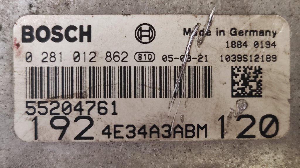 0281012862 55204761 centralina motore Fiat Stilo 1.9JTD - Debiautomotive