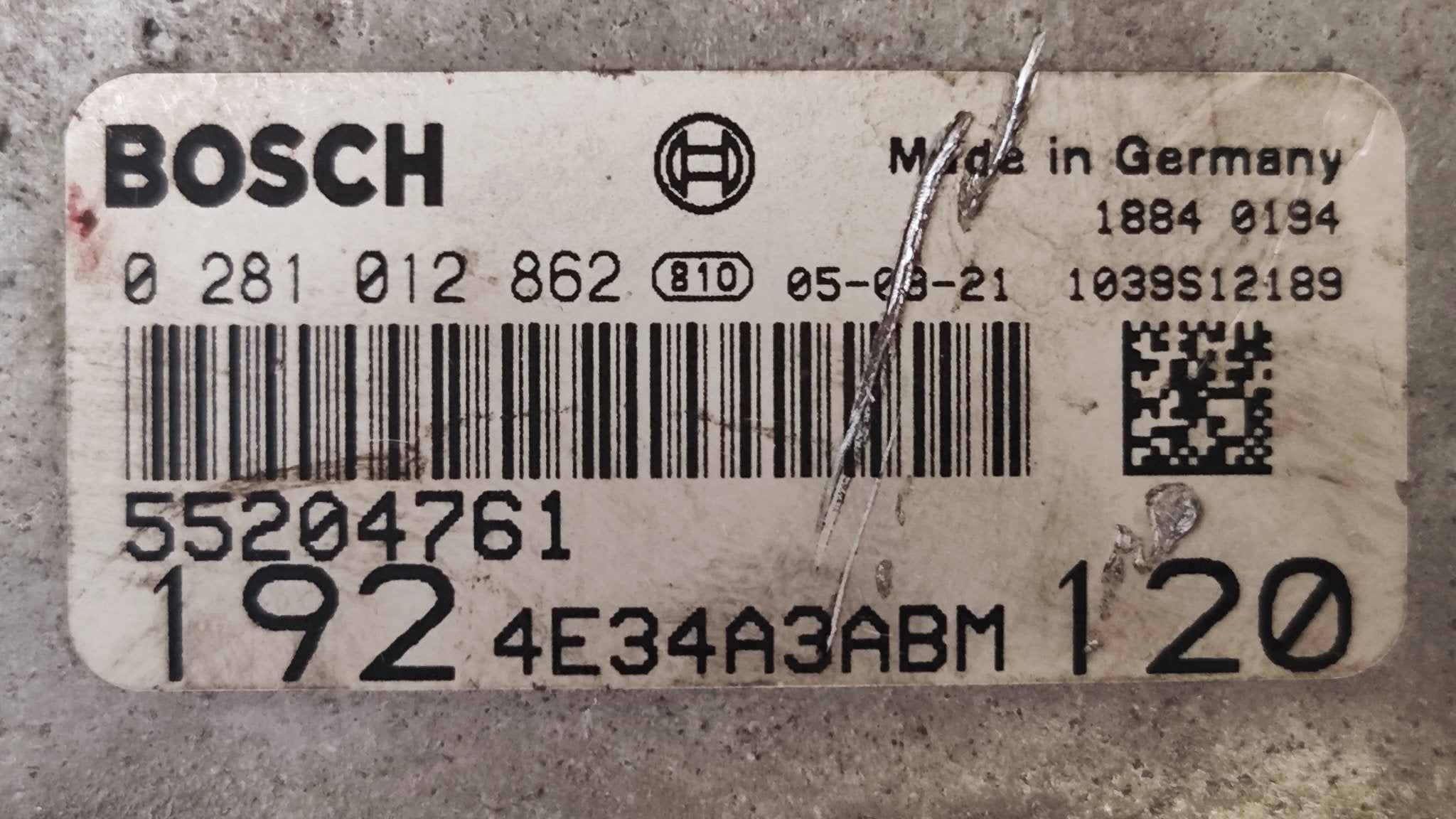 0281012862 55204761 centralina motore Fiat Stilo 1.9JTD - Debiautomotive