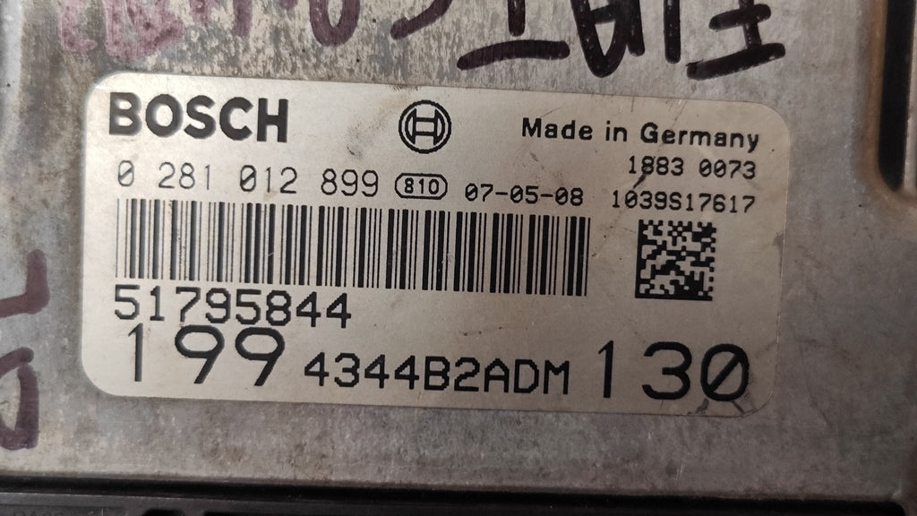 0281012899 5179584 Centralina motore Fiat Grande Punto 1.9JTD - Debiautomotive