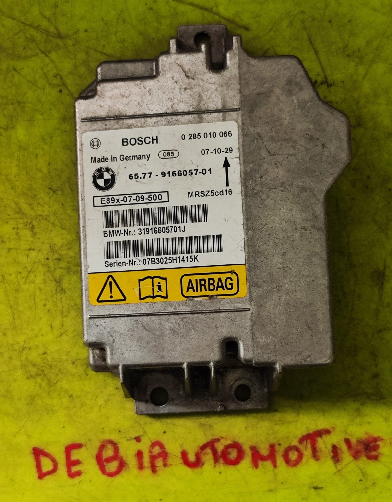 0285010066 Centralina sensore airbag BMW Serie1 E87 Serie 3 E90 - Debiautomotive