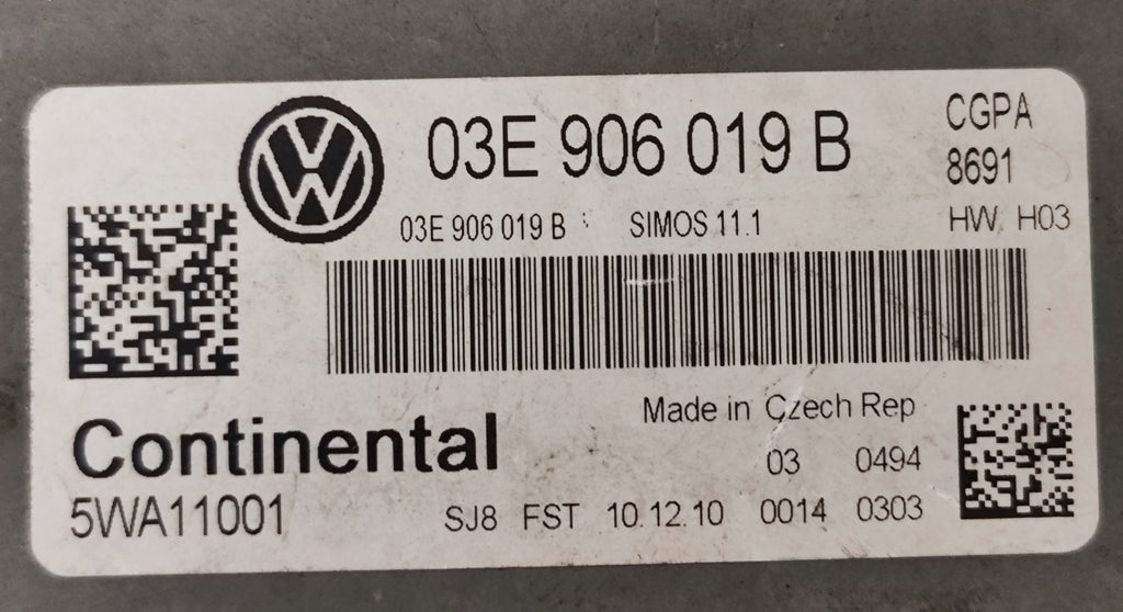 03E906019B SIMOS11.1 Centralina Motore VW Polo 1.2B - Debiautomotive