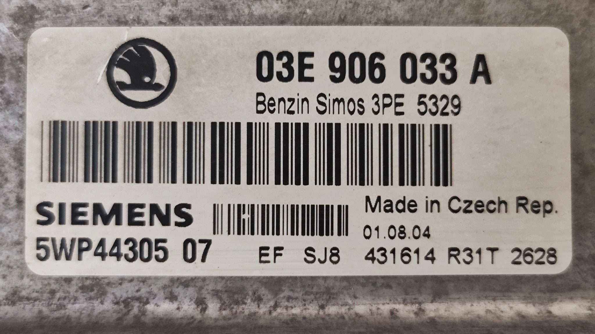 03E906033A 5WP44305 Centralina motore Simos 3PE Skoda Fabia 1.2B - Debiautomotive