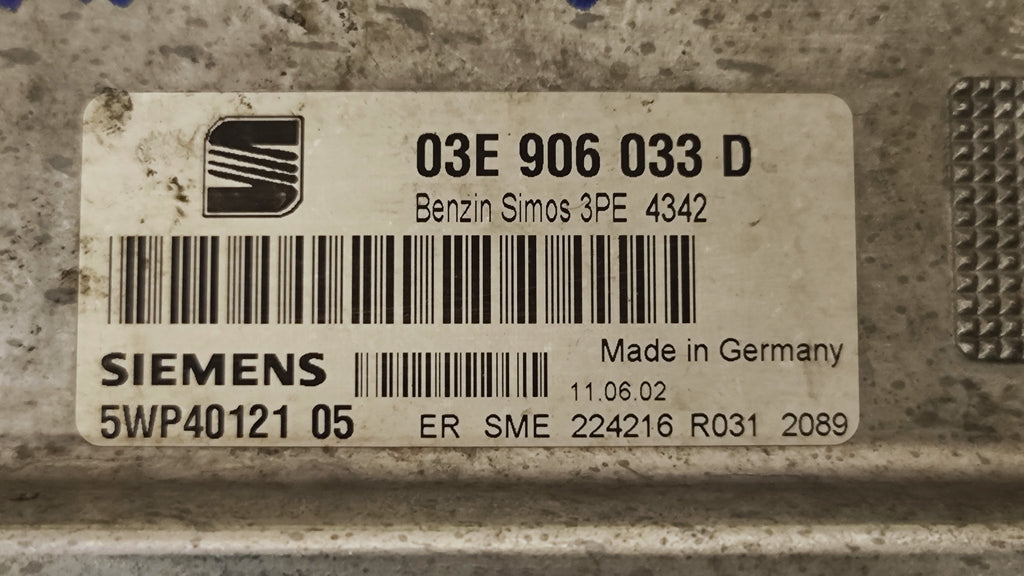 03E906033D 5WP40121 Simos3PE Centralina motore Seat Ibiza 1.2B - Debiautomotive