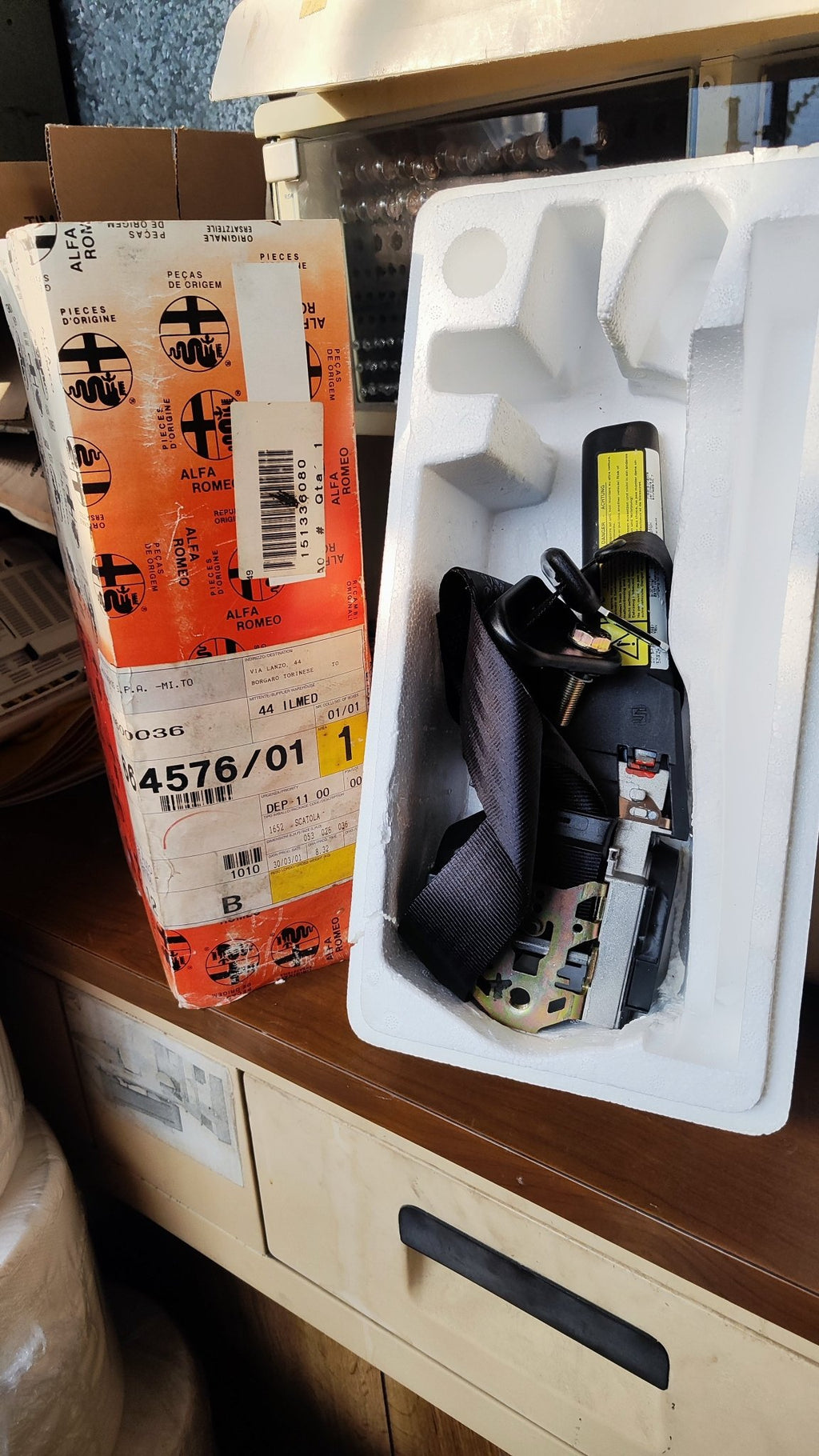 151336080 NUOVA Cintura di sicurezza anteriore lato guida Alfa Romeo 155 - Debiautomotive