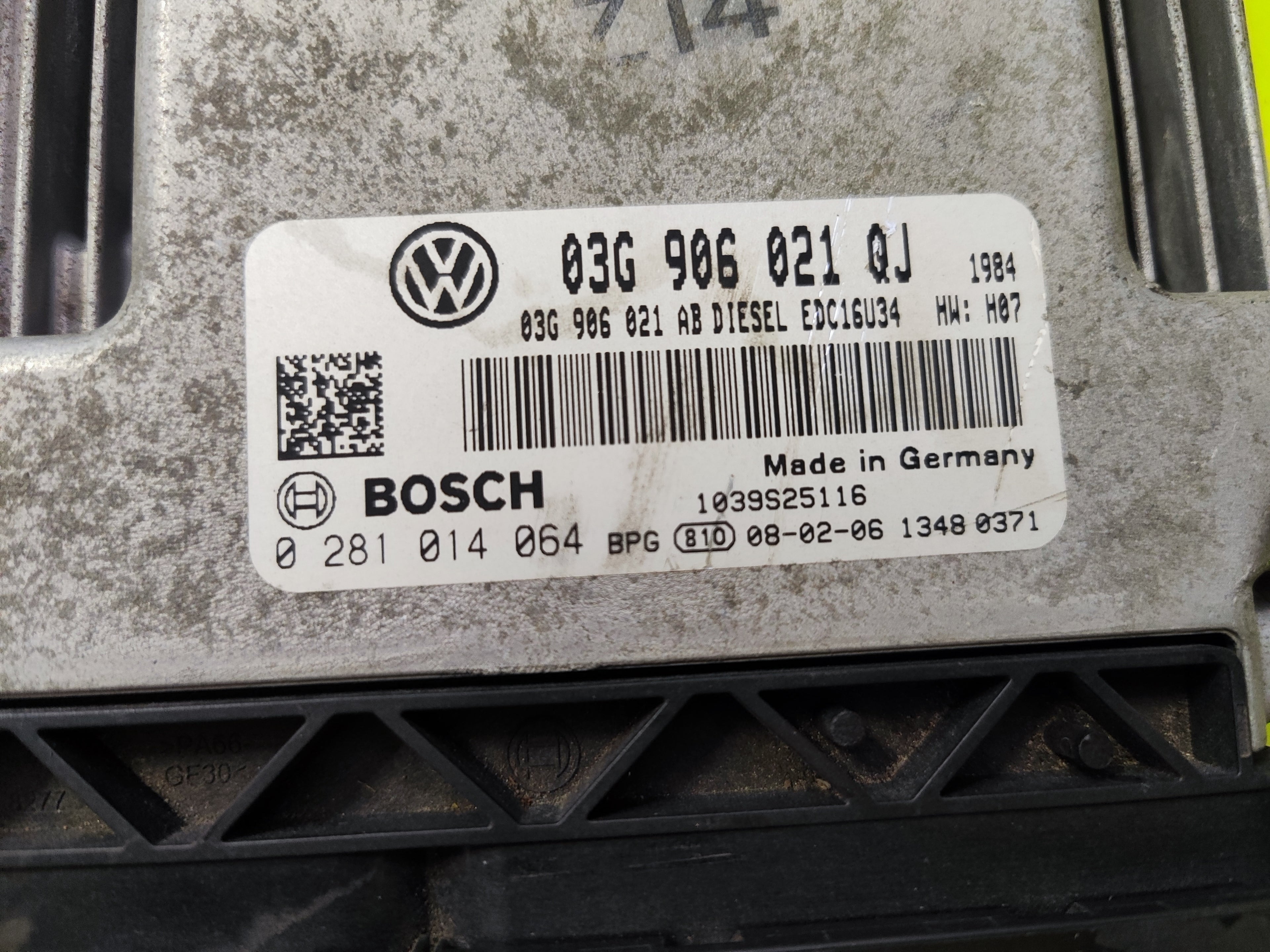Centralina motore Volkswagen Golf5 1.9 TDI 0281014064 