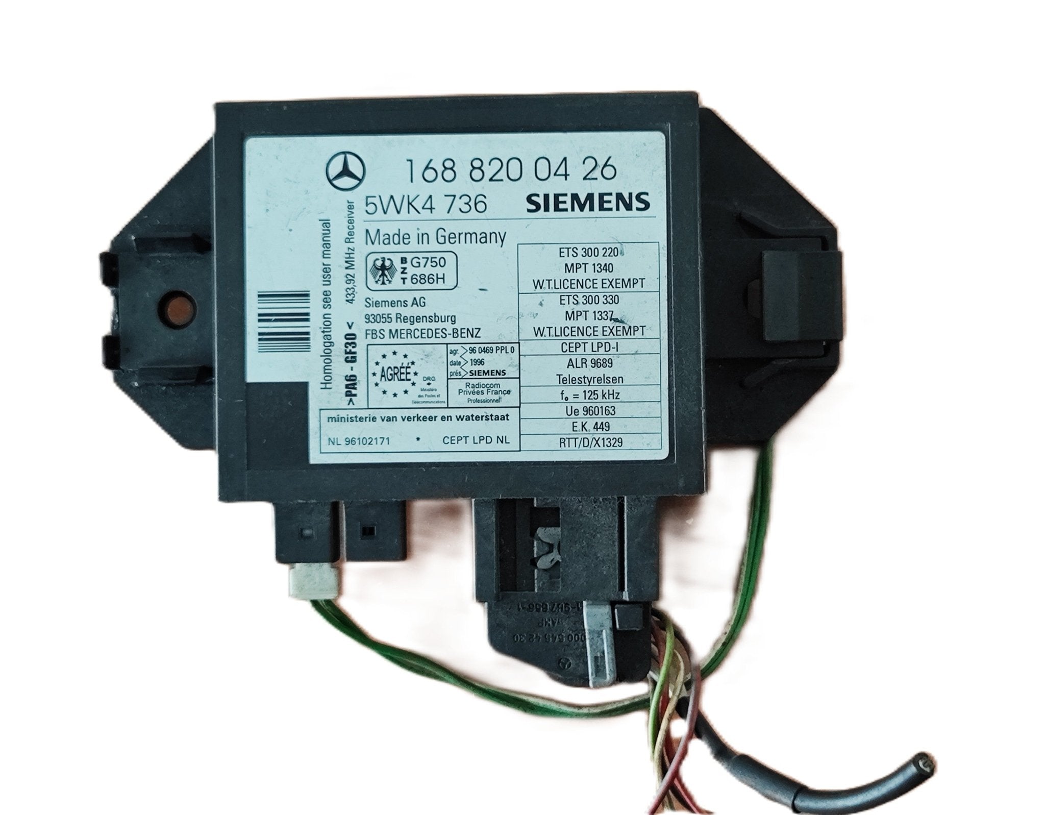 1688200426 5WK4736 Centralina immobilizer Mercedes - Benz Classe A W168 A140 - Debiautomotive