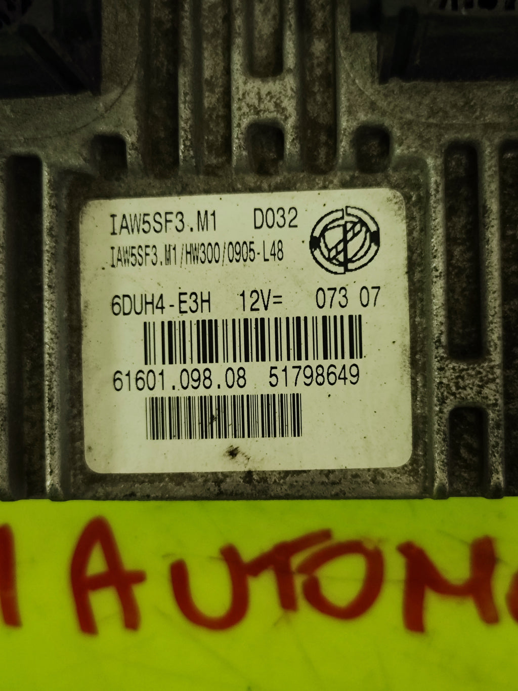 Centralina Motore Fiat Grande Punto 1.2 51798649 IAW5SF3.M1 HW300