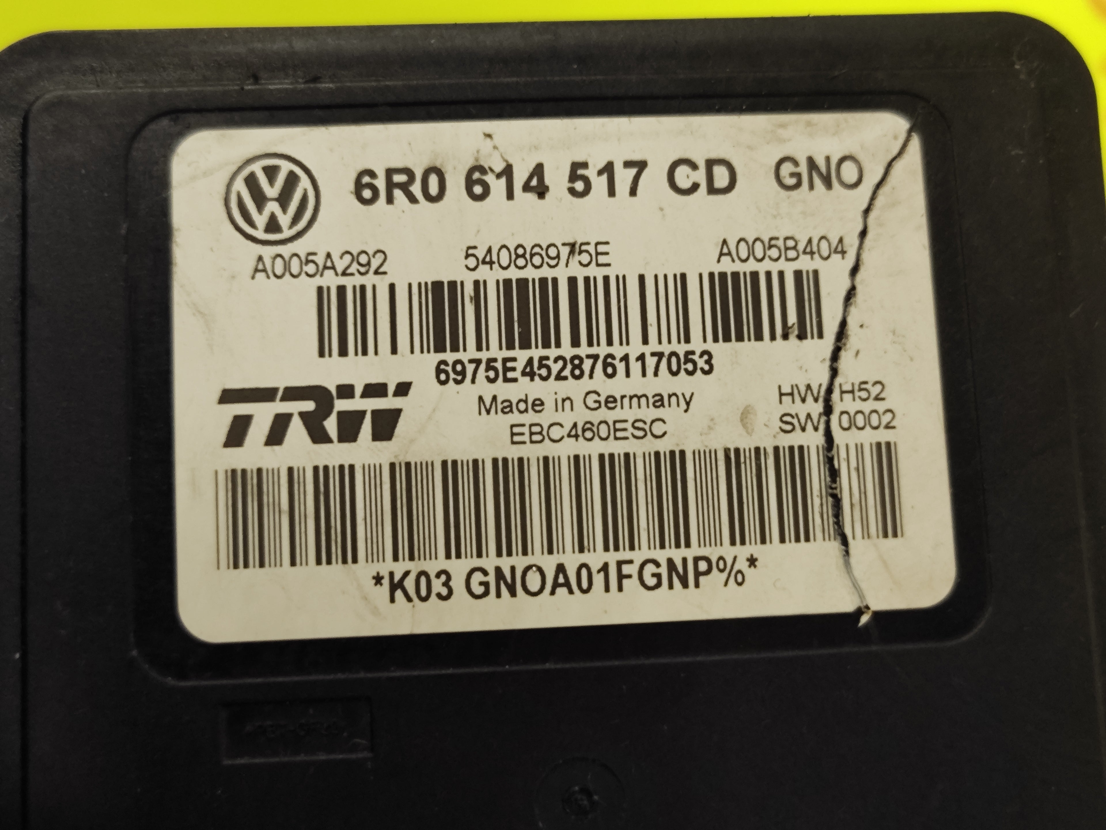 Pompa ABS Seat Toledo Skoda Rapid VW Polo 6R0614517CD