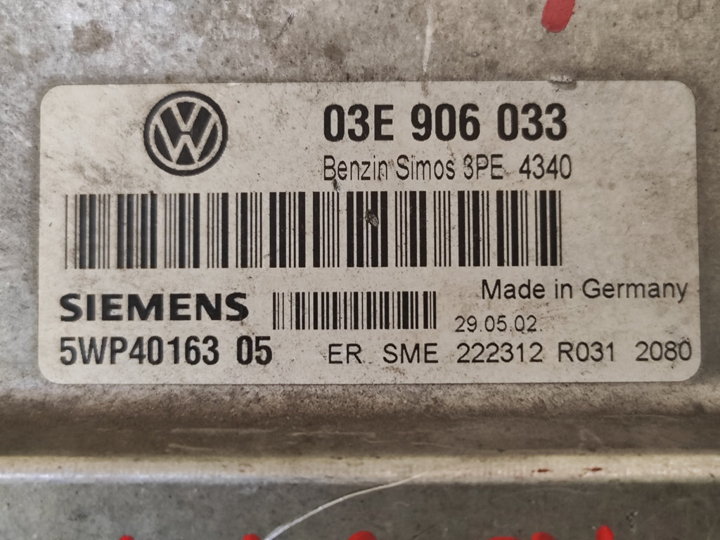 ECU IMMO OFF Volkswagen Polo 1.2 Benzina 03E906033 SIMOS 3PE 4340 5WK40136