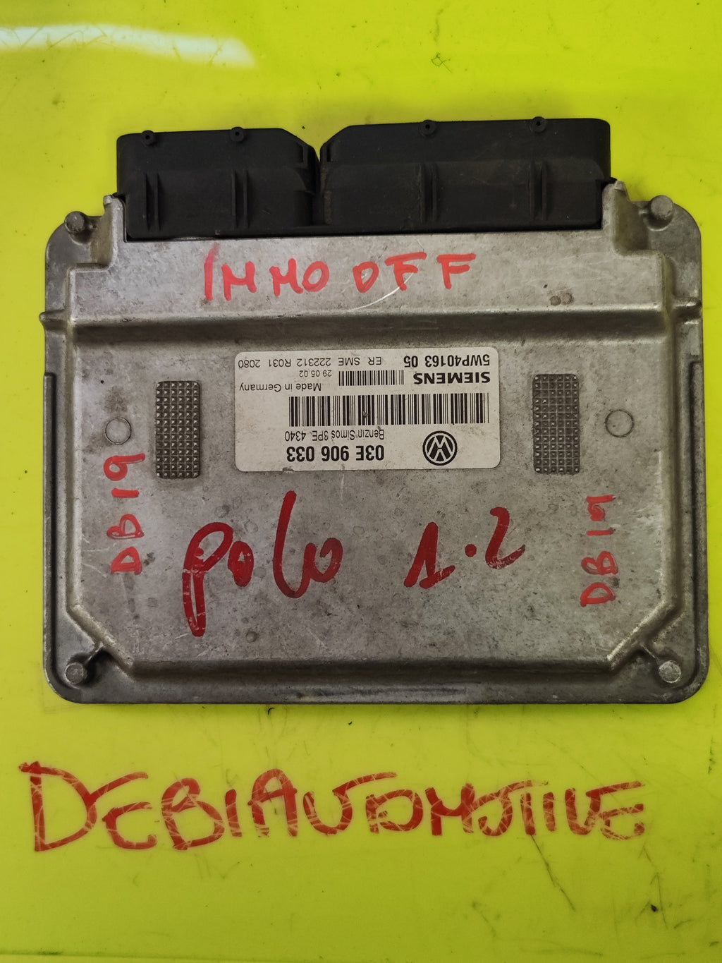 ECU IMMO OFF Volkswagen Polo 1.2 Benzina 03E906033 SIMOS 3PE 4340 5WK40136