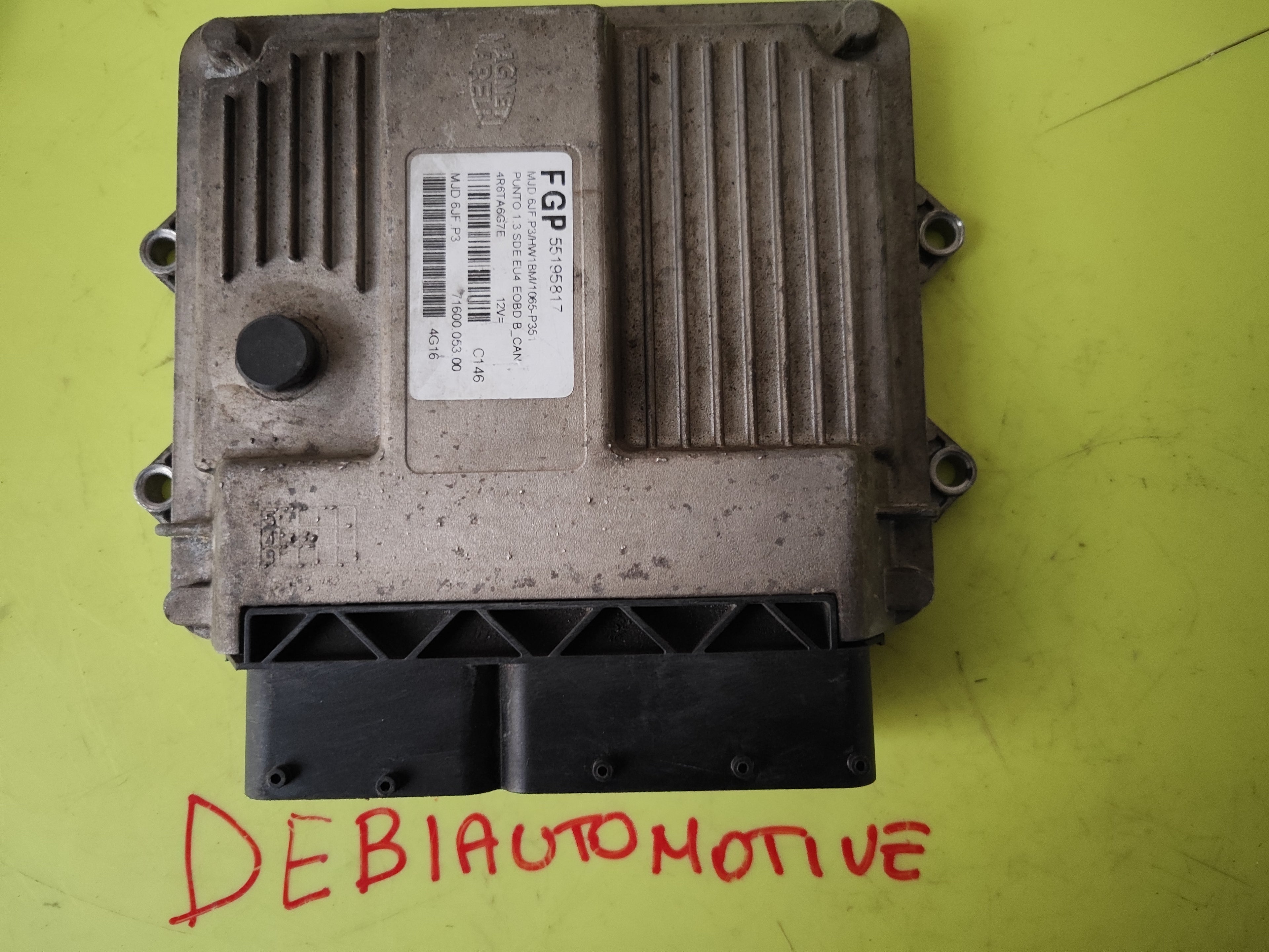 Centralina Motore Fiat Punto 1.3 MJT 55195817 MJD 6JF P3 HW1BM 