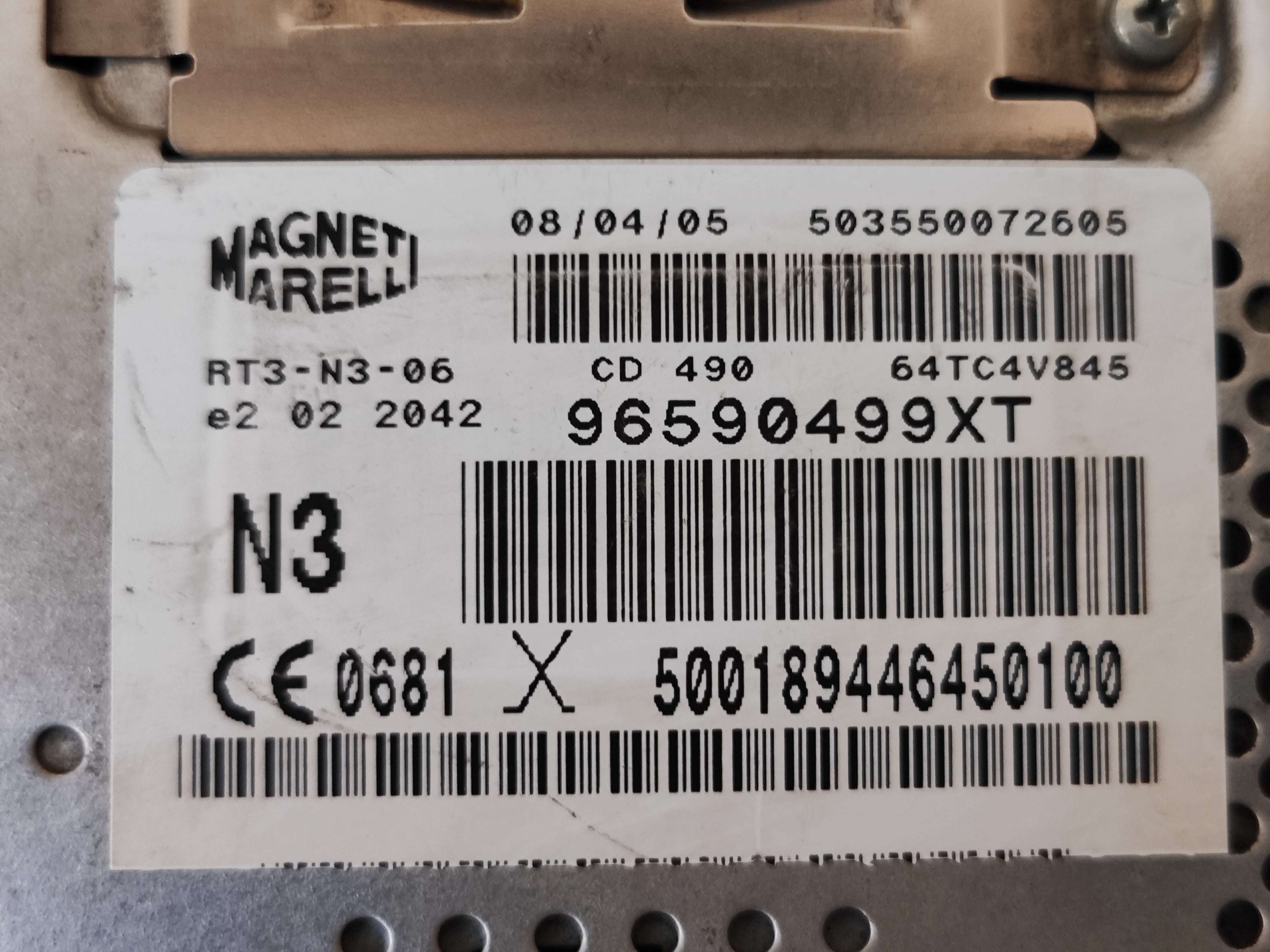 Autoradio Peugeot 307 2.0 Diesel 96590499XT 