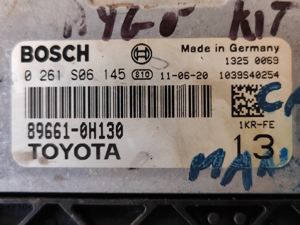 Centralina motore + centralina immobilizer Toyota Aygò 1.0 B 0261S06145 89661-0H130 89740-0HO11