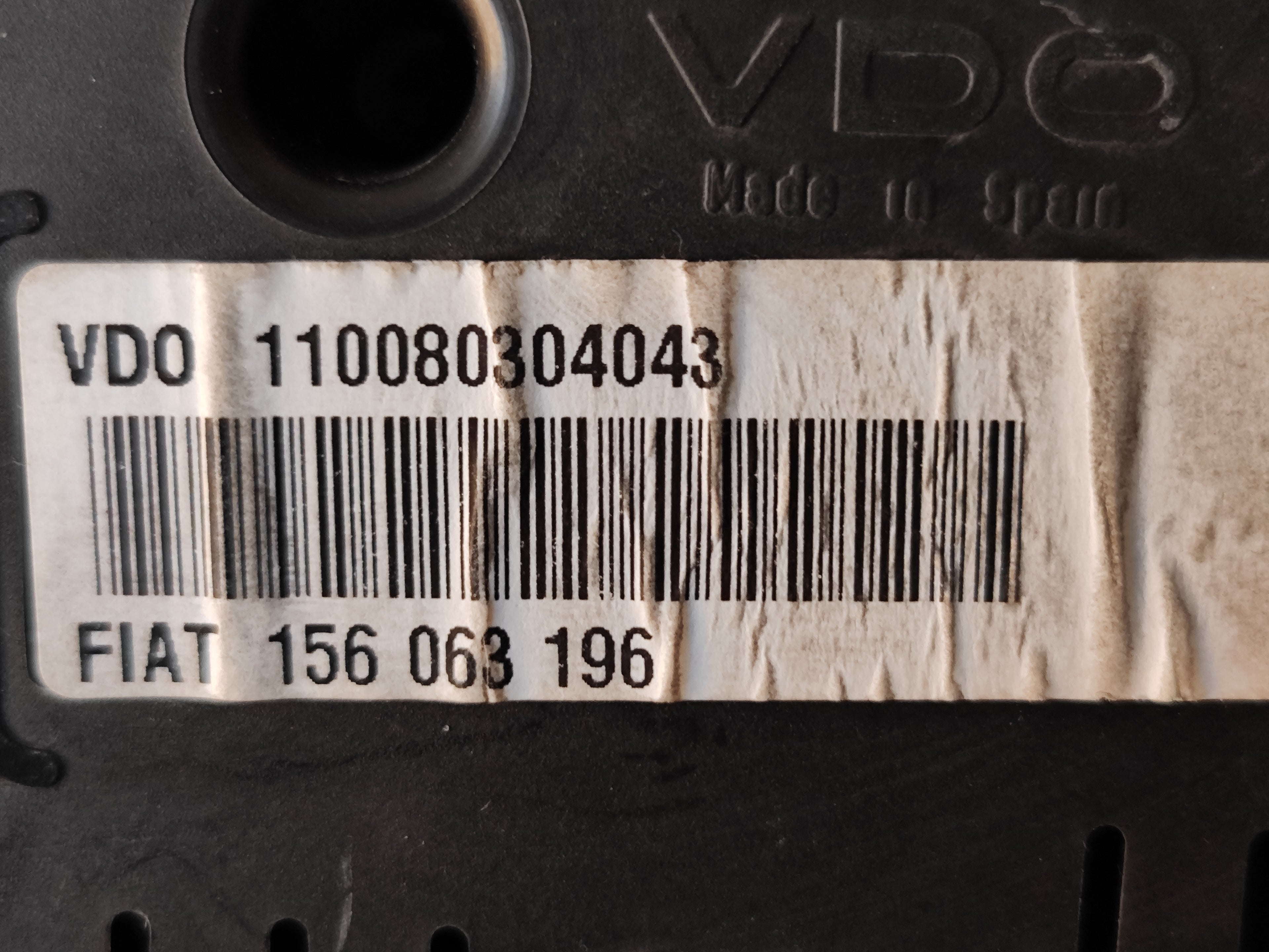 Quadro strumenti Alfa Romeo 147 TS 1.6 B 156063196 110080304043 
