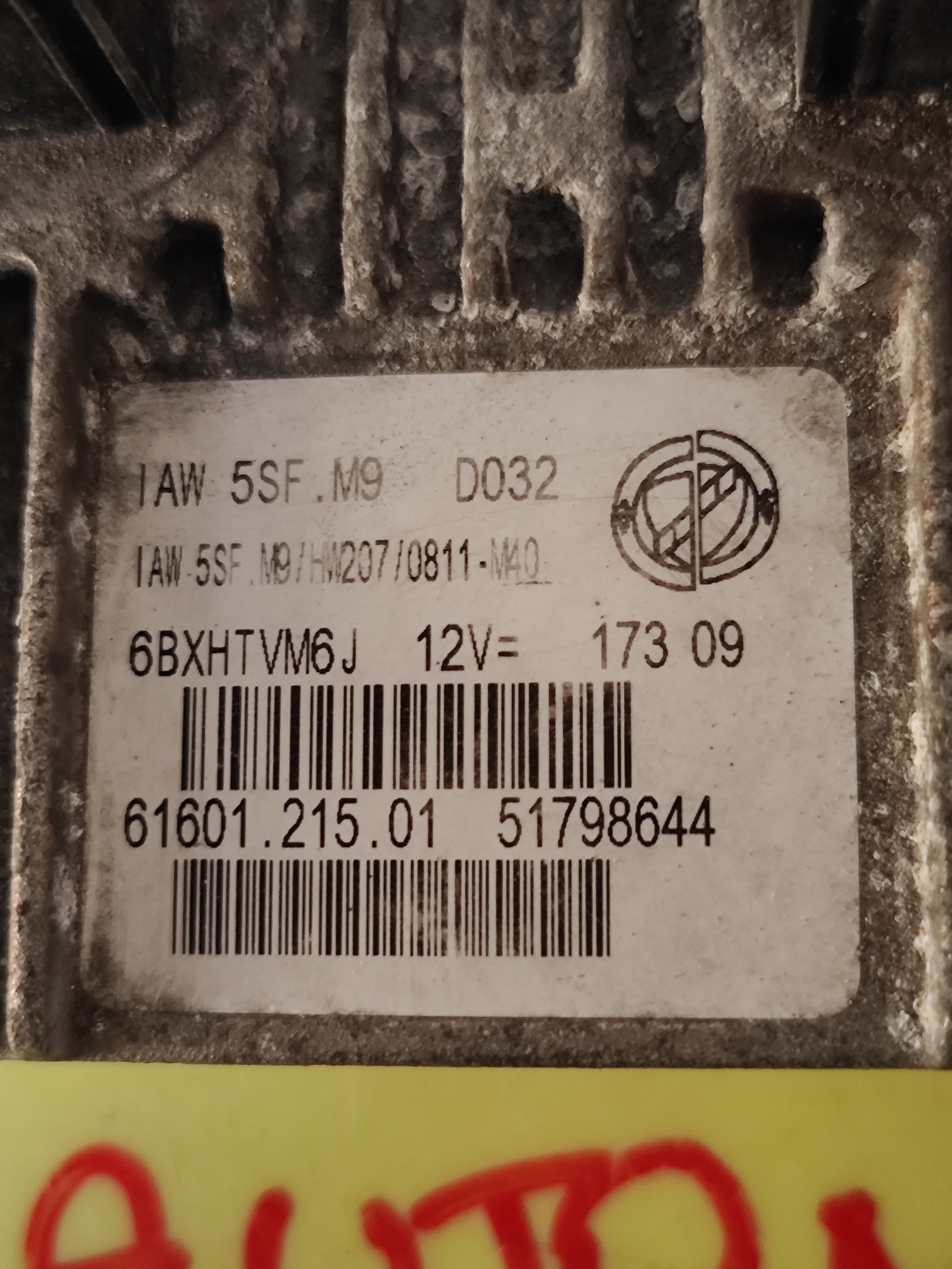 Centralina Motore Lancia Ypsilon 1.4 benzina 51798644 IAW5SF.M9 HW207
