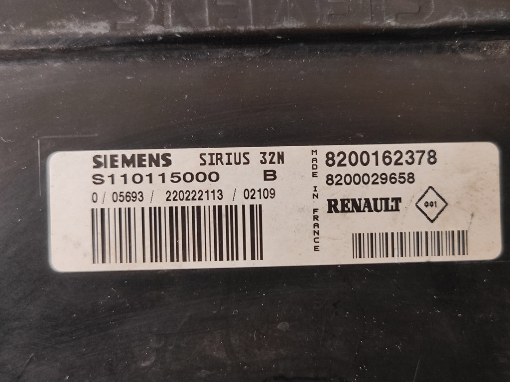 Centralina Motore Renault Clio 3 8200162378 82000296658 S110115000 B SIRIUS32N 