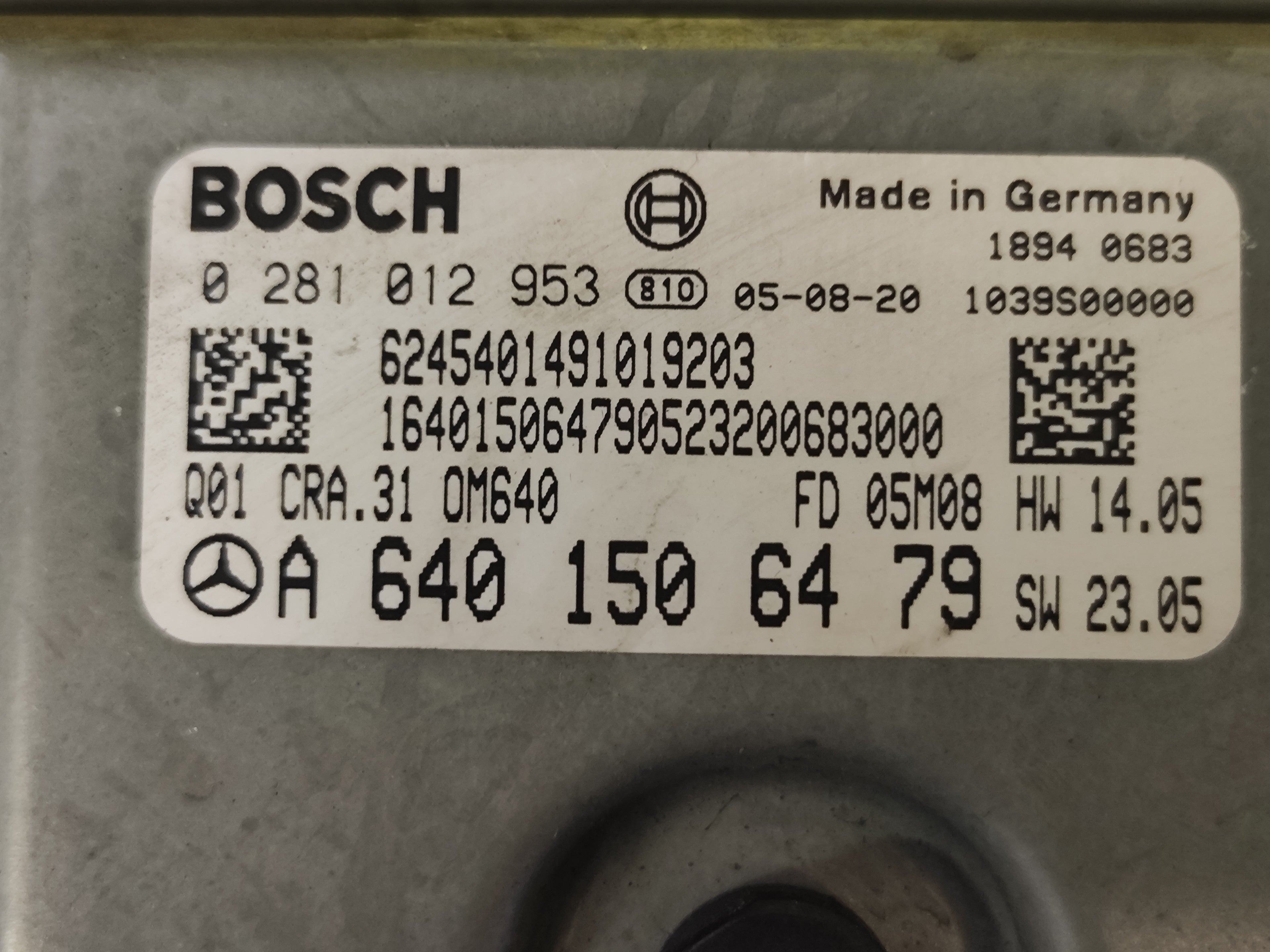 Centralina motore Mercedes Classe B W245 0281012953 A6401506479
