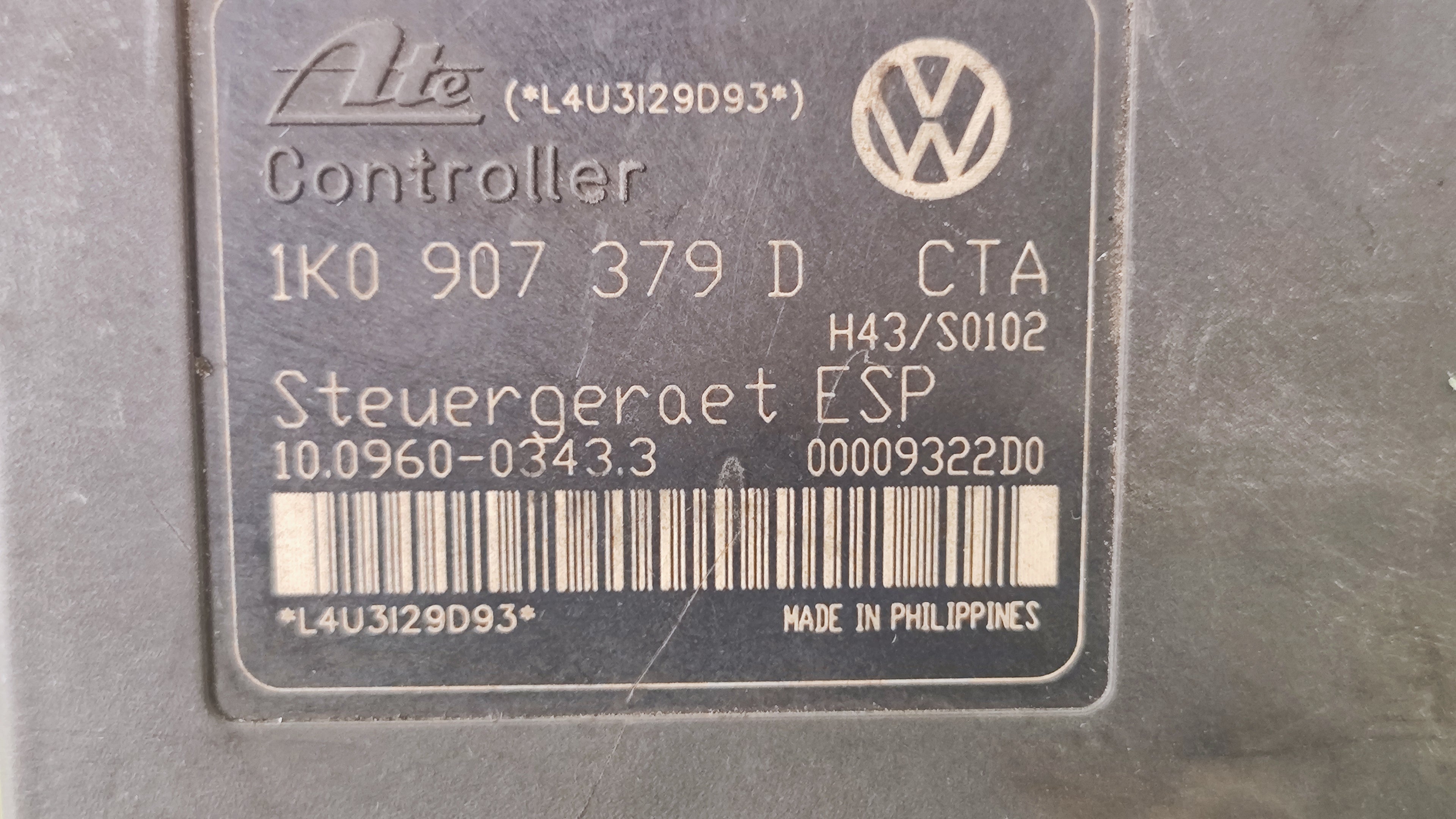 Pompa ABS VW Golf 5 Audi 1K0907379D 1KO614517B 10.0960-0343.3 10.0206-0040.4