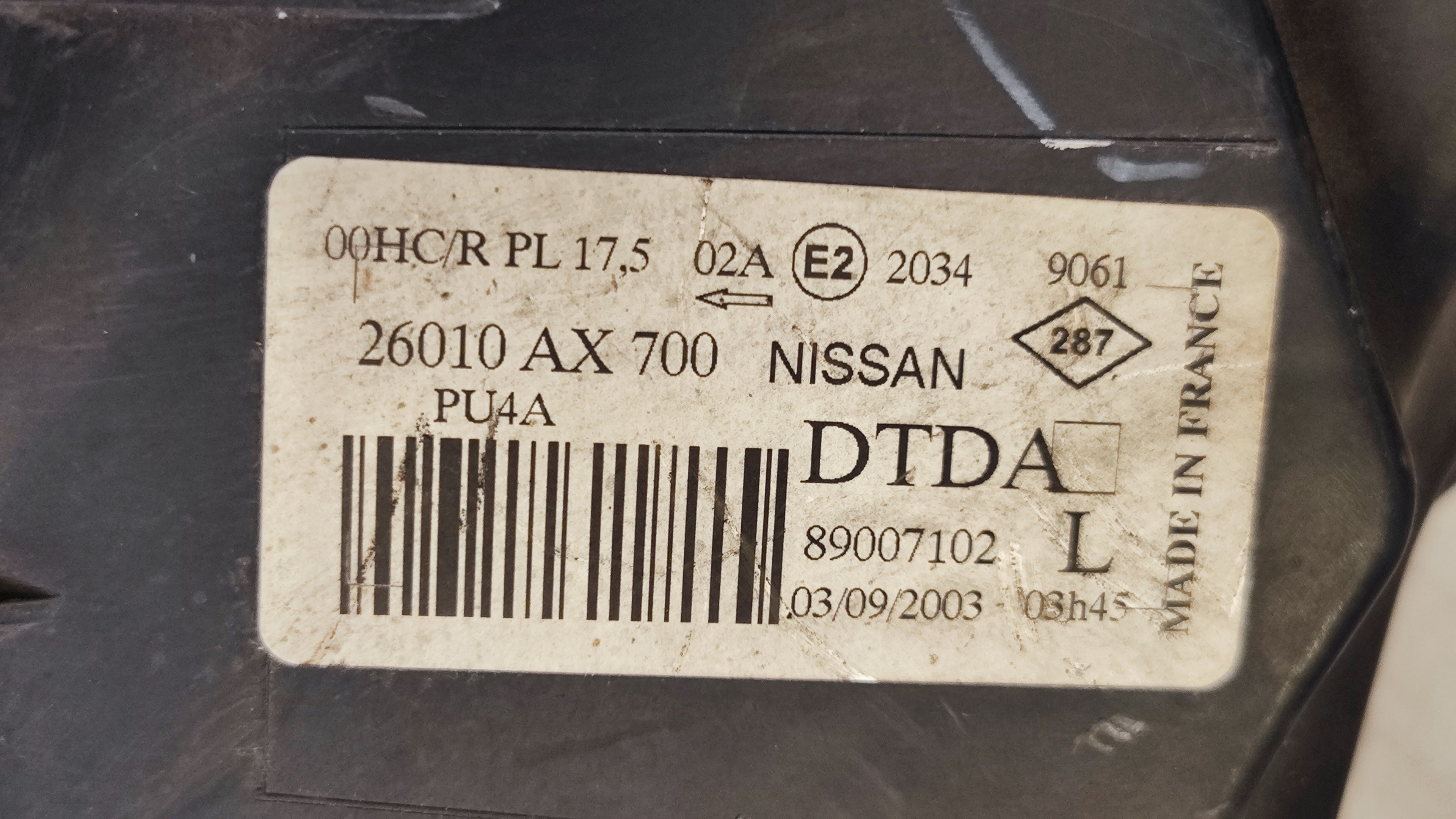 26060-AX700 faro anteriore sx 26010-AX700 faro anteriore dx Nissan Micra k12