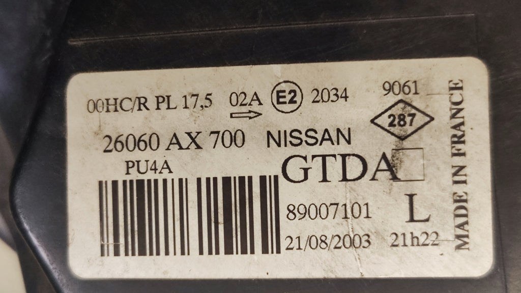 26060-AX700 faro anteriore sx 26010-AX700 faro anteriore dx Nissan Micra k12