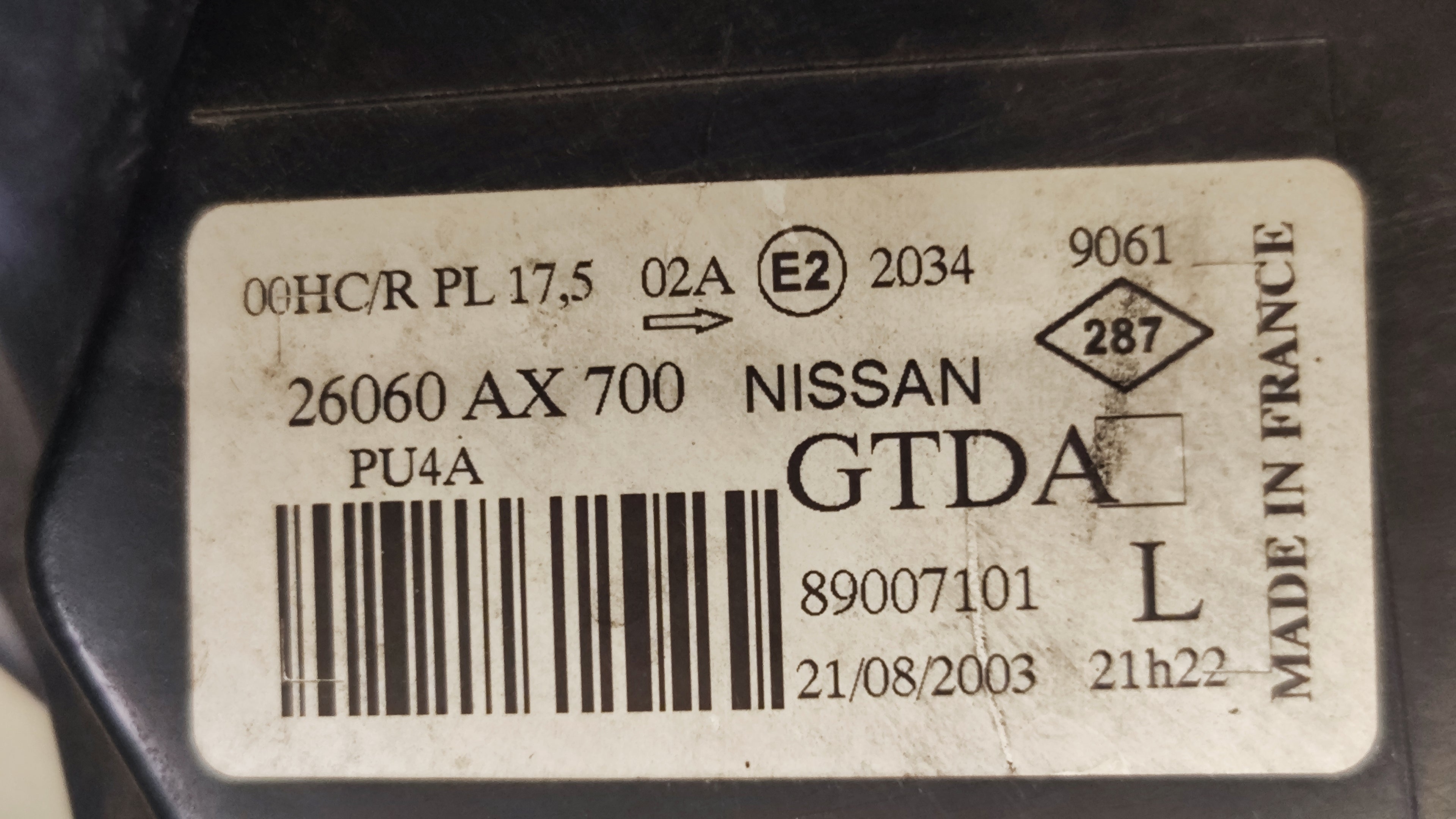 26060-AX700 faro anteriore sx 26010-AX700 faro anteriore dx Nissan Micra k12