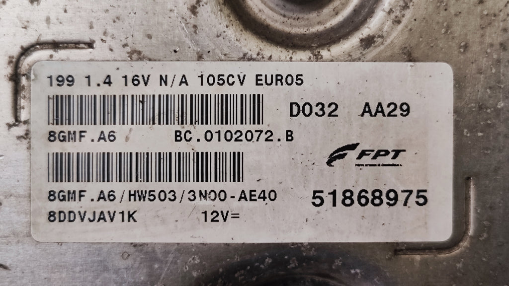 Centralina Motore Fiat Punto 199 1.4 Multiair 51868975 8GMF.A6 HW503