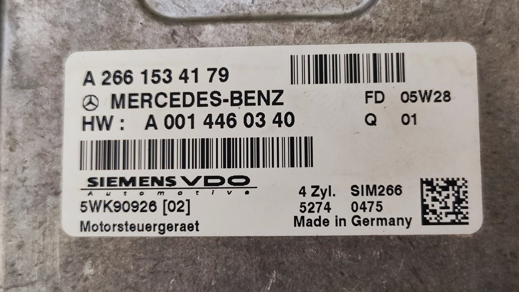 Centralina motore Mercedes-Benz Classe A W169 A2661534179 5WK90926  