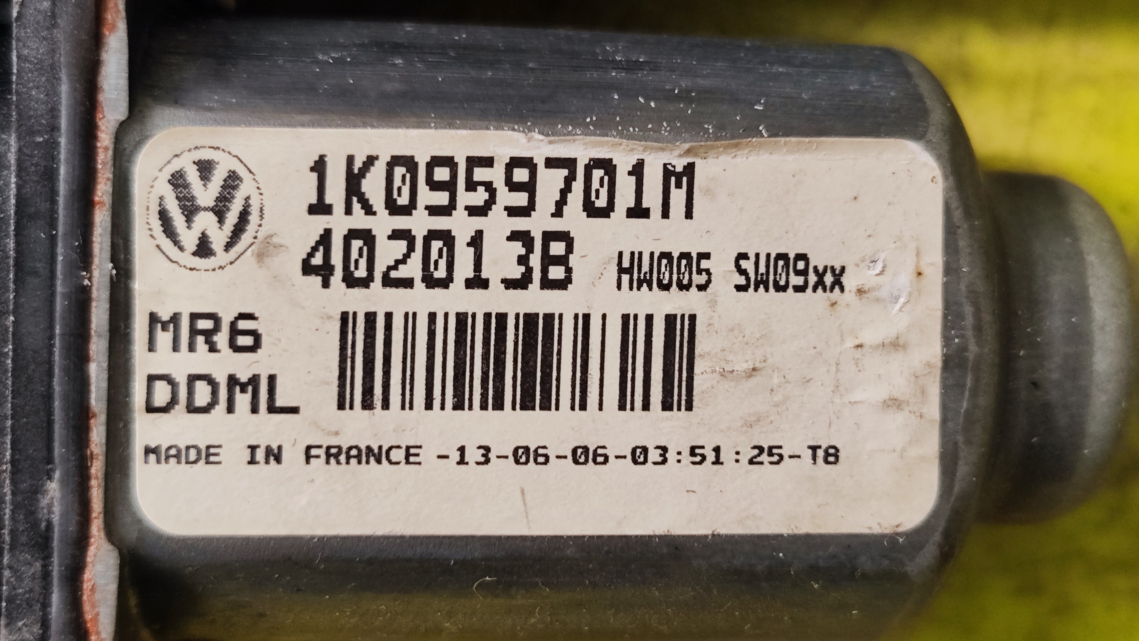 Motorino alzacristalli anteriore sx Volkswagen Golf Tiguan 1K0959793J 1K0959701M