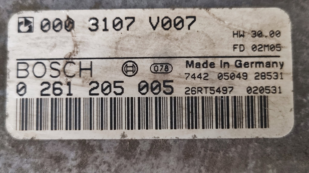 Centralina motore Smart Fortwo W/C450 benzina 0261205005 0003107V007