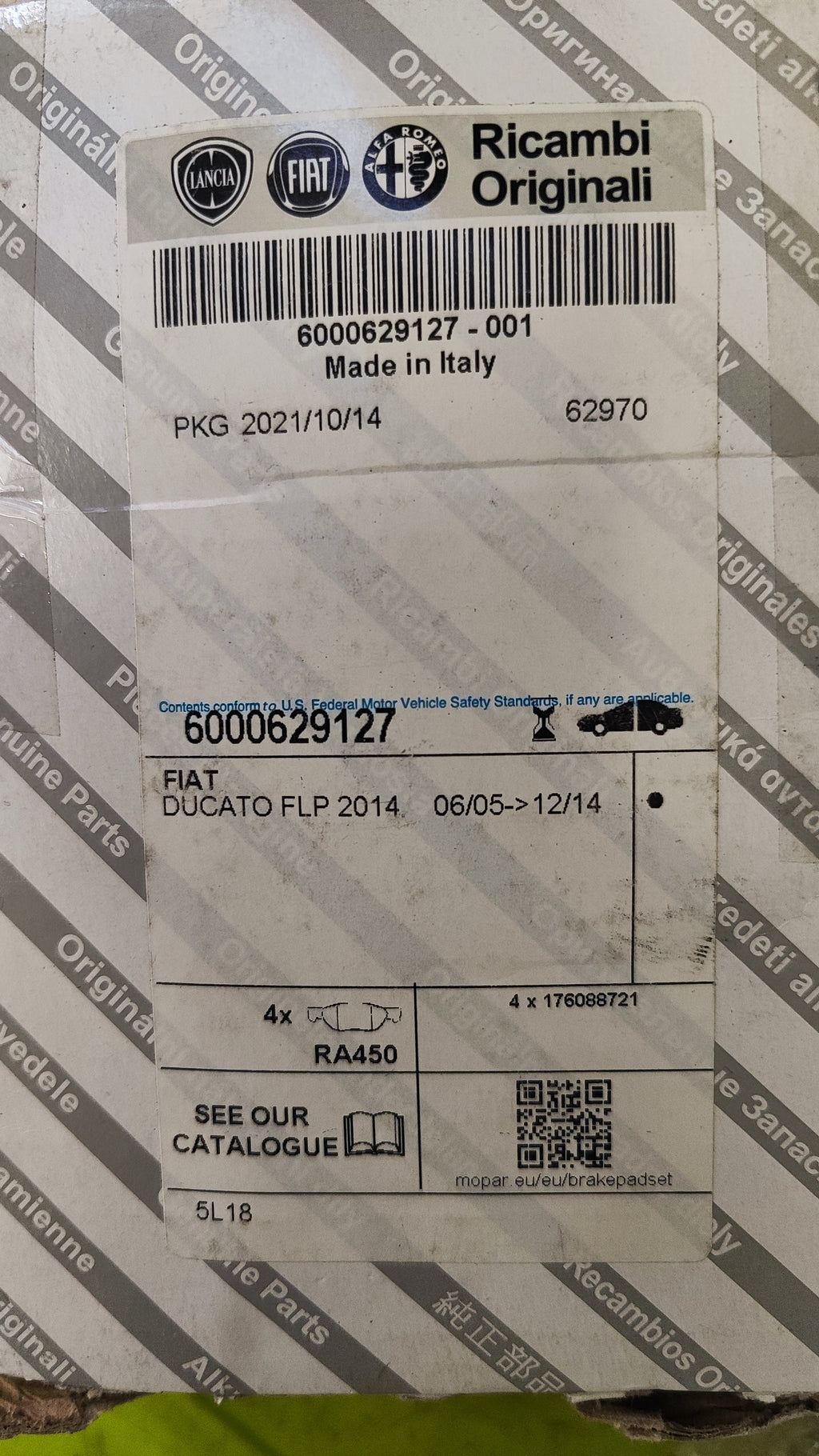 kit pastiglie freno posteriori Fiat Ducato 6000629127 