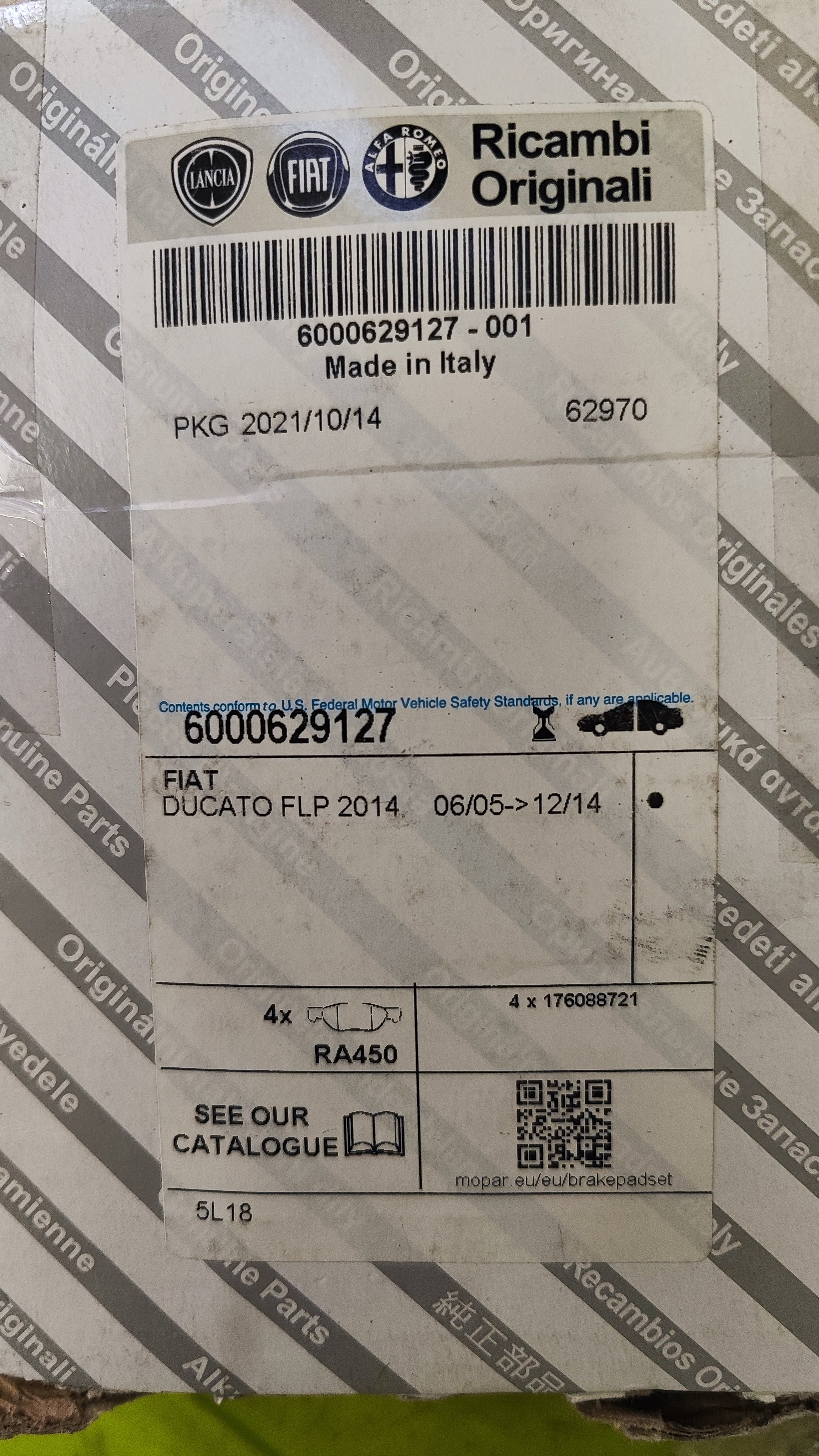 kit pastiglie freno posteriori Fiat Ducato 6000629127 