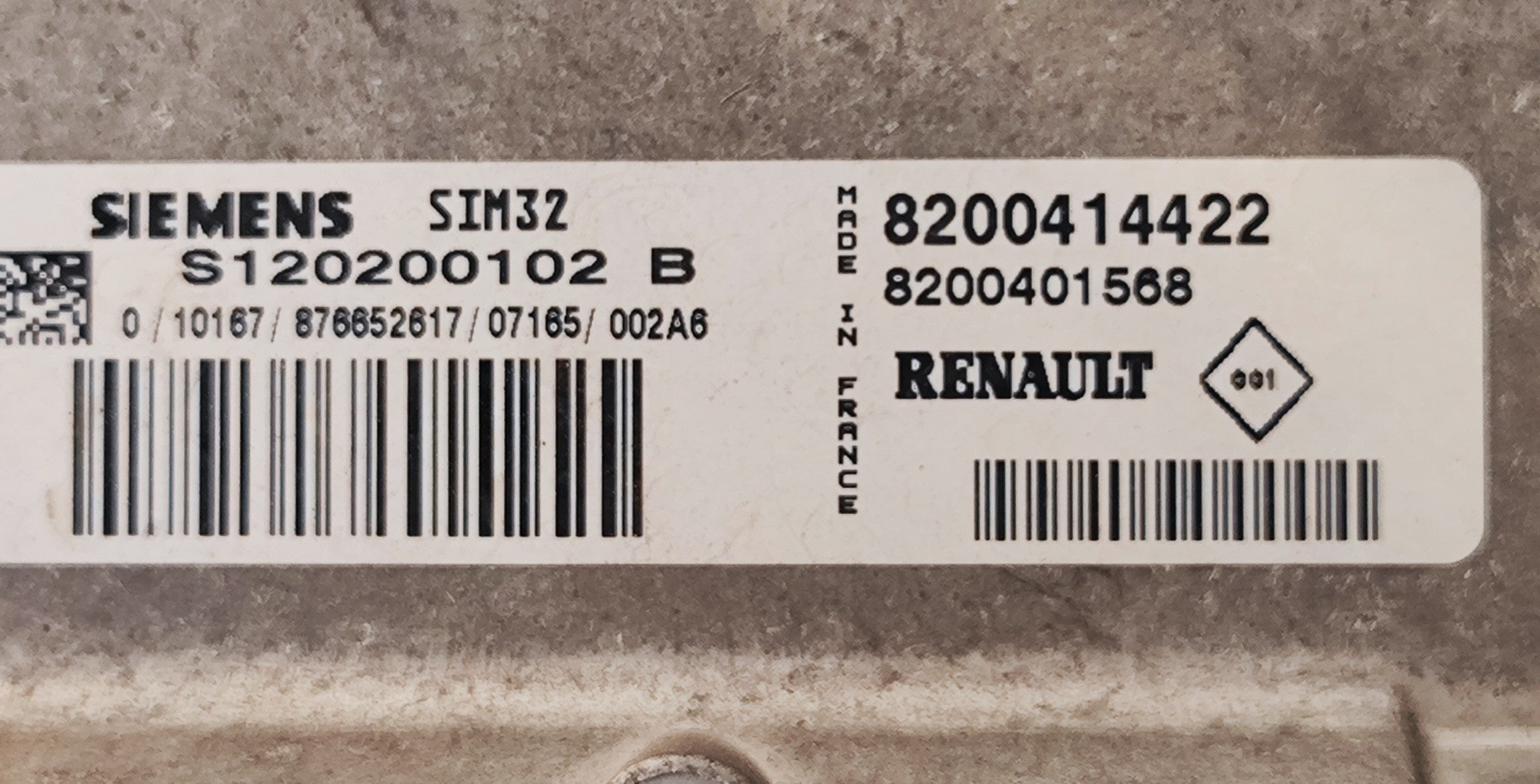 Centralina motore Renault Modus 1.2B 8200414422 8200401568 S120200102B 