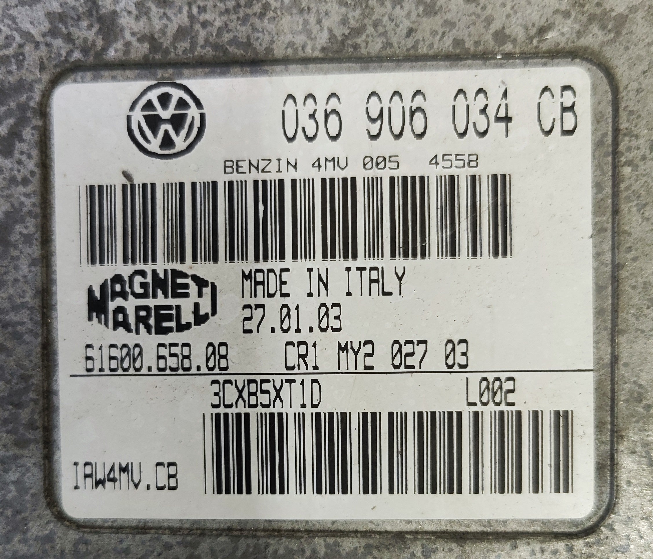 036906034CB 61600.658.08 IAW4MV.CB Centralina motore Skoda Fabia 1.4B