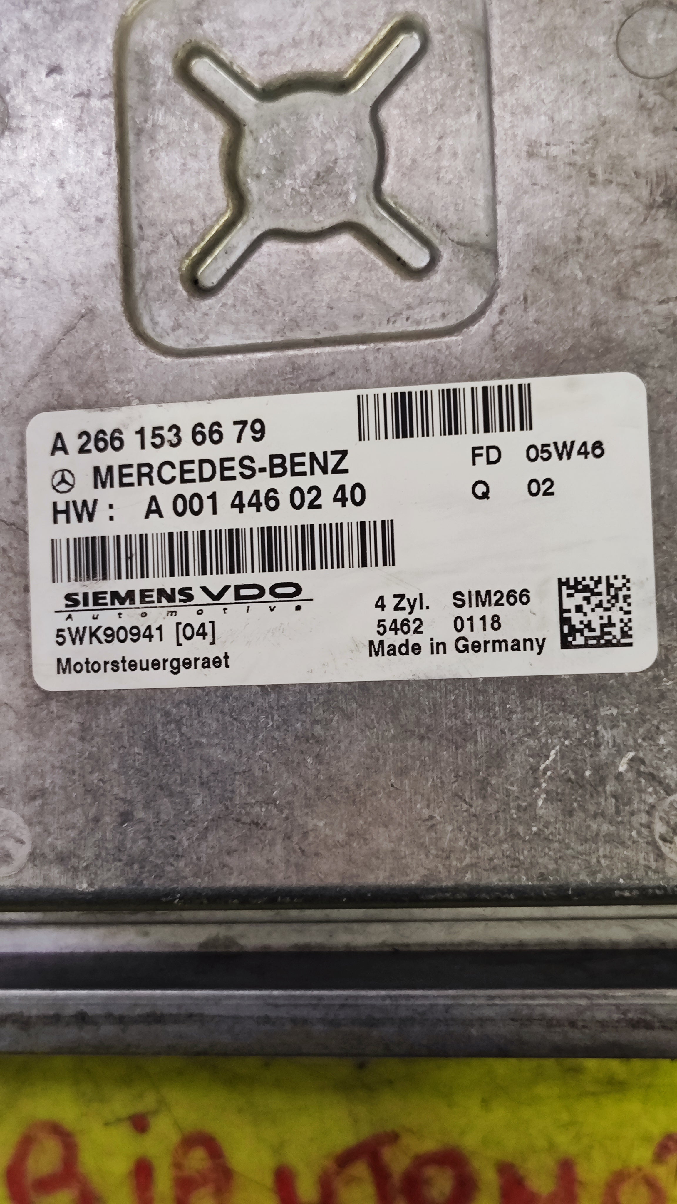 Centralina Motore Mercedes-Benz Classe A W169 A2661536679 A0014460240 